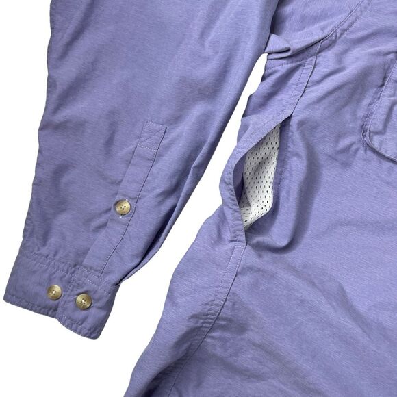 Excofficio Women Airstrip Long Sleeve Button Down Vented Shirt Purple Large - Picture 5 of 9